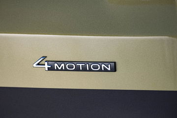 Detalle del emblema 4Motion, señal distintiva de tracción integral de VW.