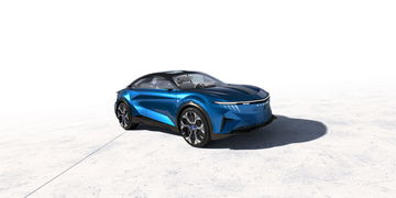 Vista angulada delantera del Alpine A390_β, mostrando su diseño futurista.