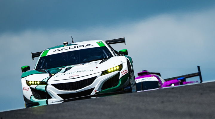 El Acura NSX GT3 de Gradient Racing en acción, despidiéndose de la IMSA.