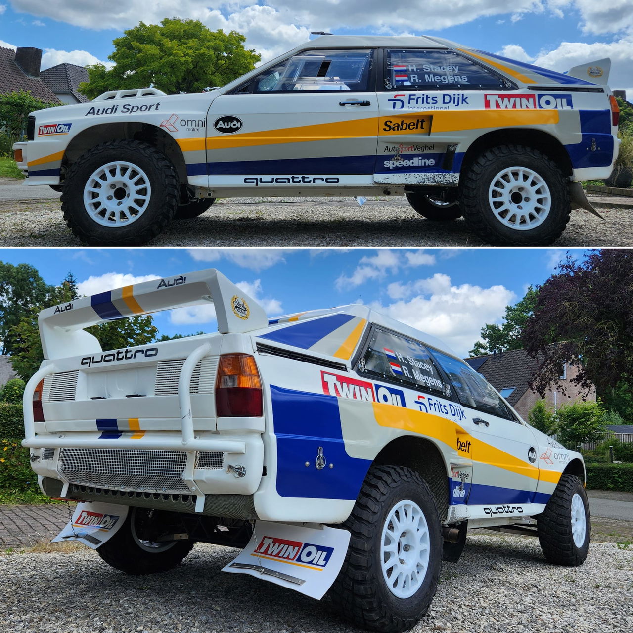 El legendario Audi Quattro listo para enfrentar el desafío del Dakar.