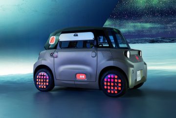 Citroën AMI 2025, visión latera innovadora y compacta.