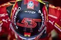 Casco de Carlos Sainz, piloto de Ferrari, en el GP de Austin.