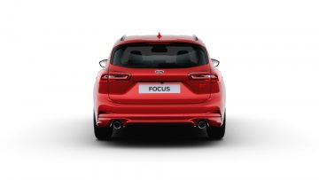 Vista trasera del Focus ST Sportbreak mostrando su diseño deportivo y dinámico