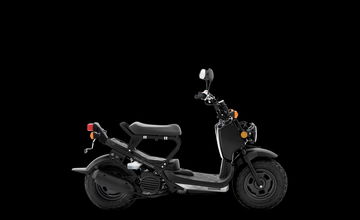 Vista lateral del Honda Ruckus 2025 que destaca su diseño minimalista y urbano.