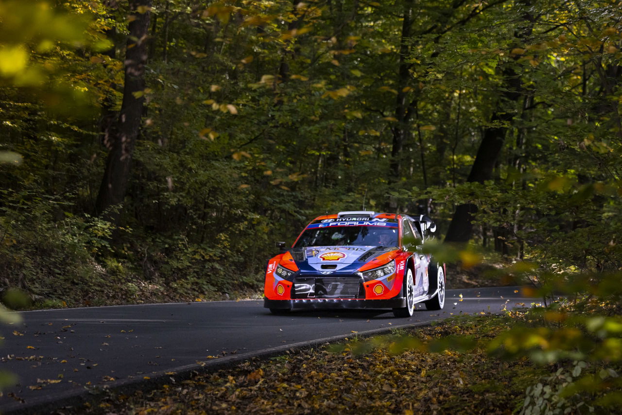 Toyota Yaris WRC surcando los tramos del bosque centroeuropeo