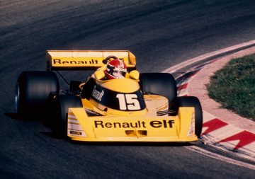 El Renault RS01, primer F1 turbo, pionero de la era de la turboalimentación.