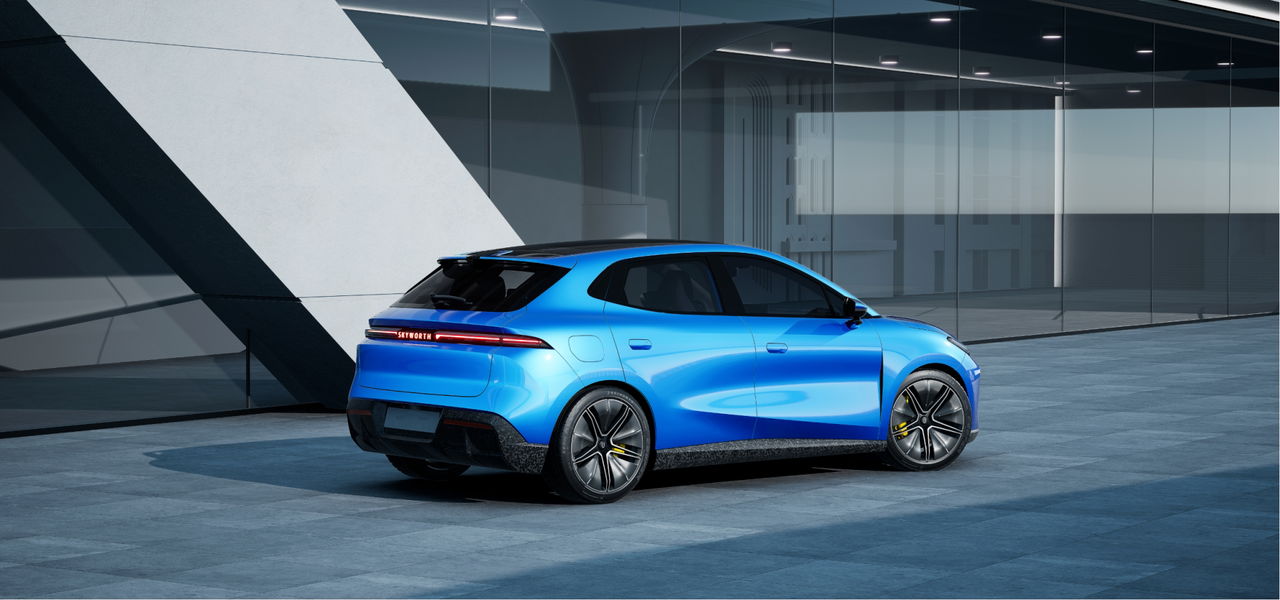 El nuevo Skywell Q hatchback, con un diseño dinámico y futurista, se presenta en el Paris Motor Show.