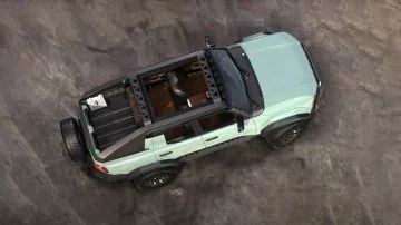 Vista aérea del Toyota Land Cruiser ROX Concept en SEMA 2024.