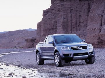 Vista del Volkswagen AAC Concept en ambiente natural.