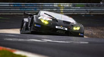 Lamborghini Huracán ABT MB 2024 en plena acción en la pista. Potencia desbordante.