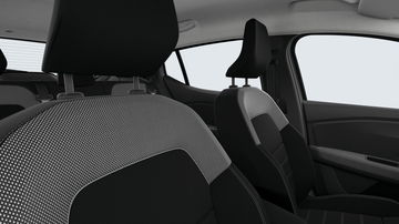 Interior que resalta la comodidad de los asientos en un Dacia Sandero. Ideal para viajes económicos.