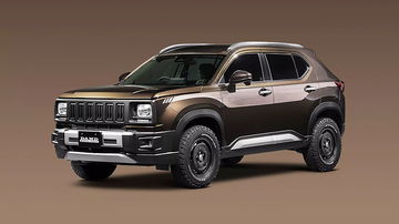 SUV transformado con un diseño que evoca los clásicos Jeep Cherokee.