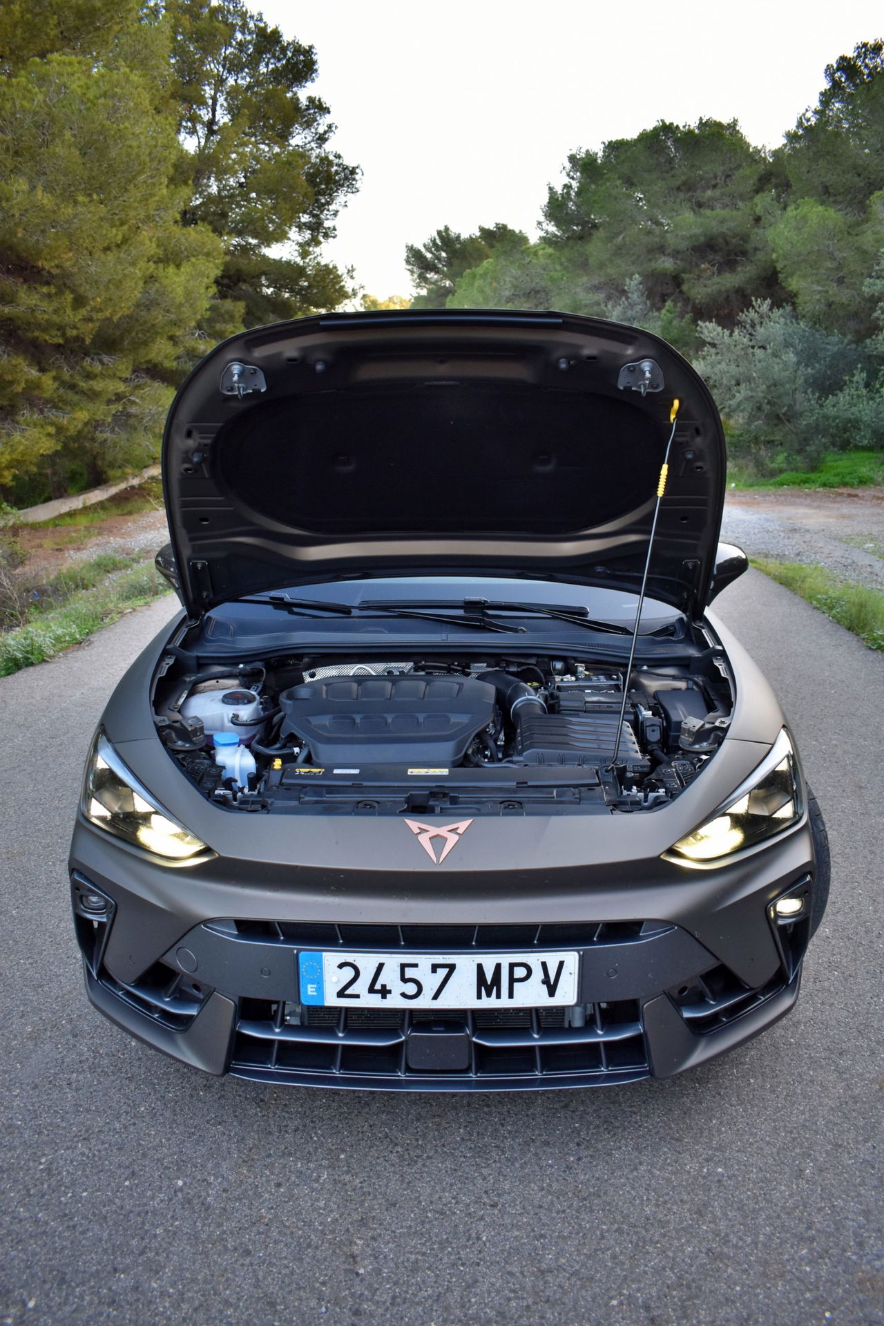 El motor del Cupra León 2024 combina potencia y diseño en un compacto radical.