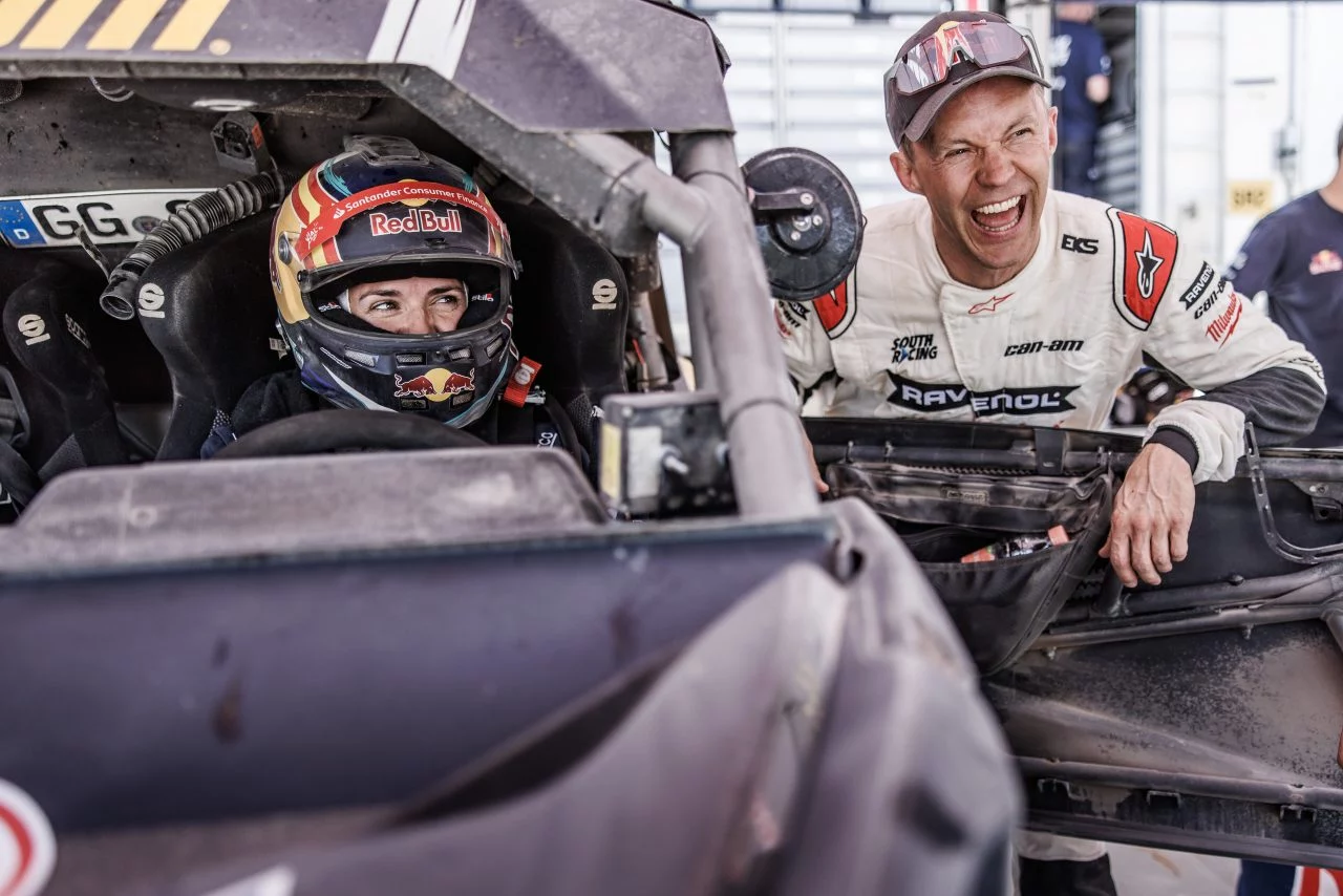 Cristina Gutierrez and Mattias Ekstrom during the 1st stage of Sonora Rally 2023