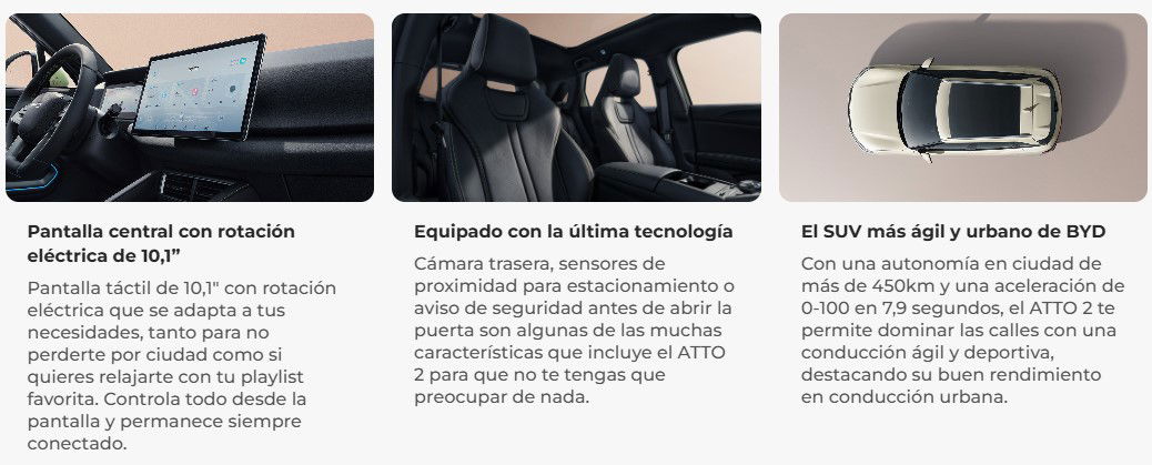 El interior del nuevo BYD muestra un diseño moderno y tecnológico.