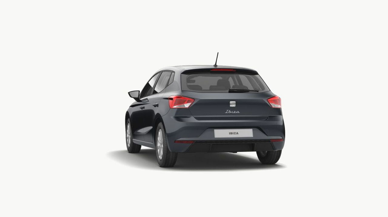 Vista trasera y lateral del SEAT Ibiza en su versión actualizada.