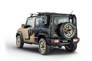 El Suzuki Jimny Conqueror Concept destaca por su diseño robusto y características todoterreno.