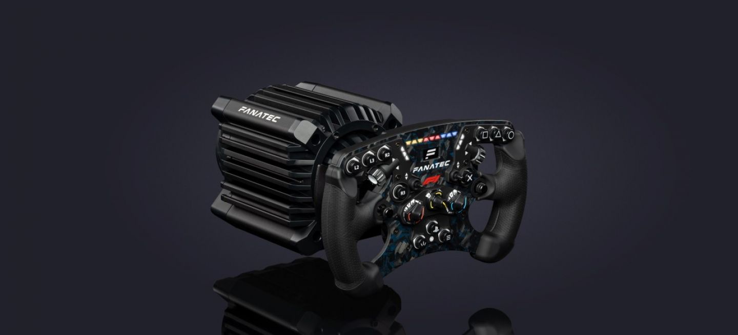 Volante de simulador Fanatec ClubSport DD 2 con force feedback directo de alta gama.