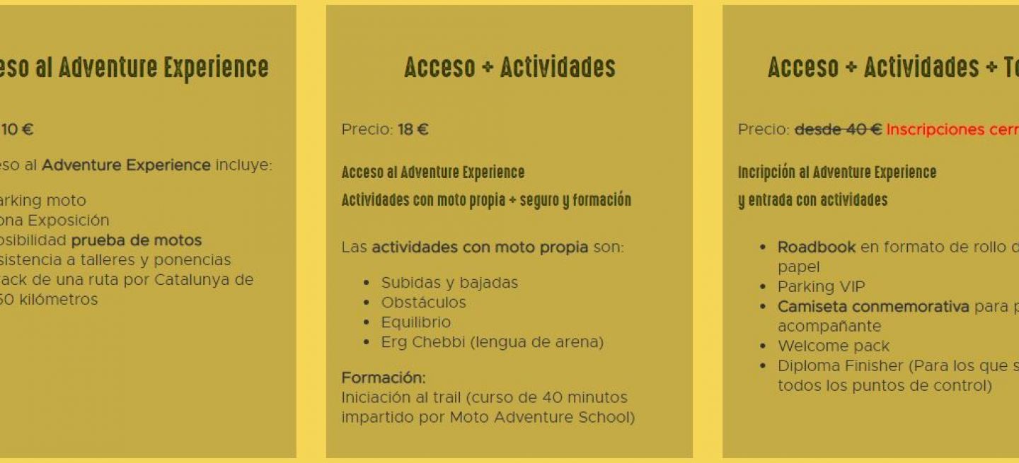 Entradas Adv Exp