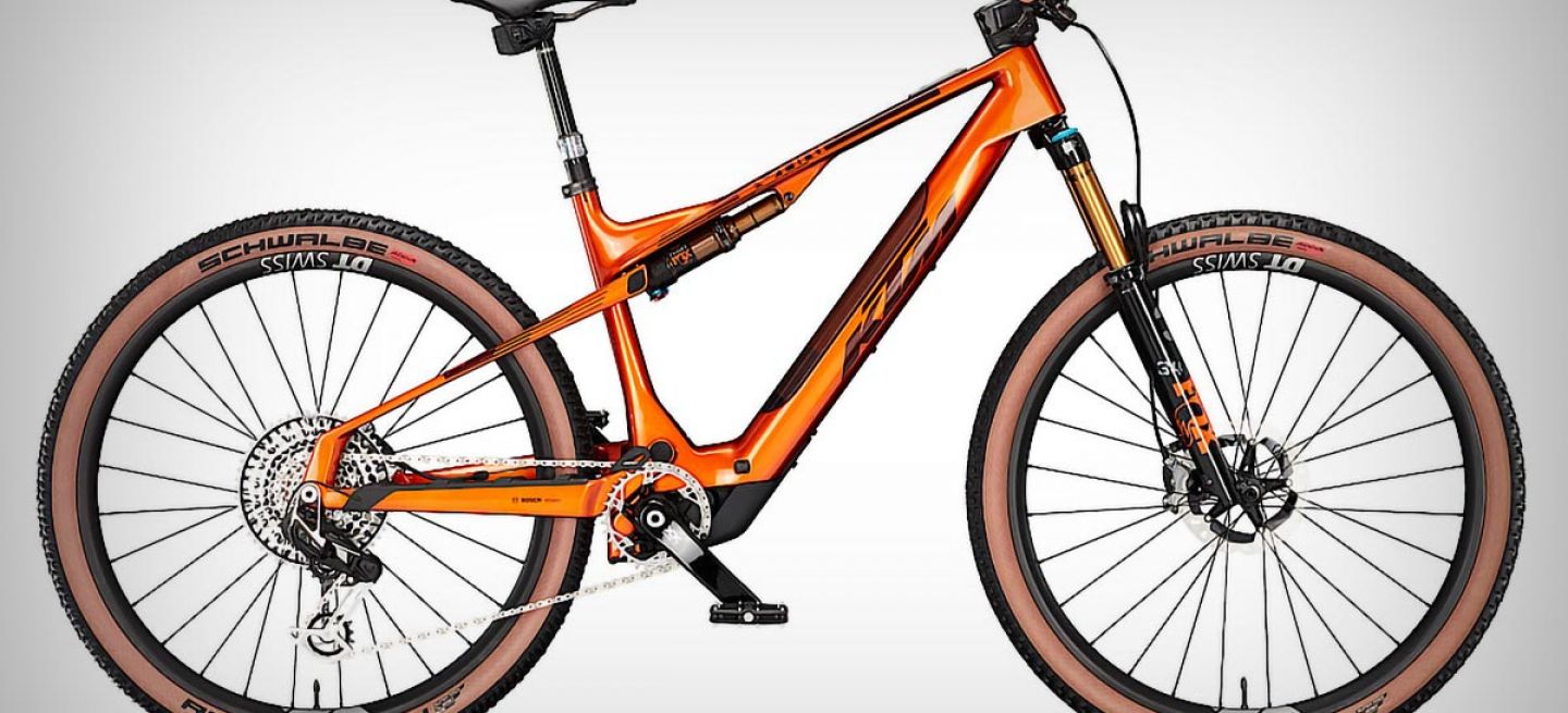 E-mountain bike KTM Macina Scarp SX Exonic, la más ligera con motor Bosch.