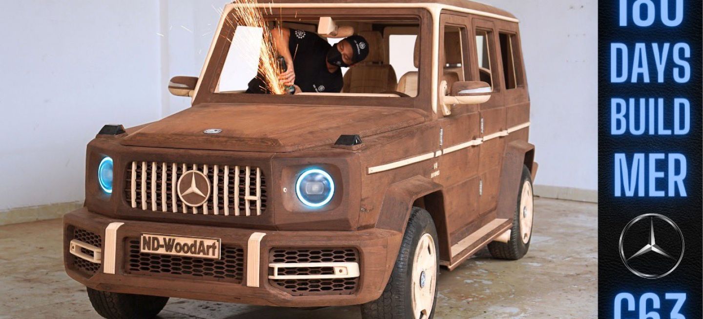 Réplica Mercedes Clase G de madera basada en chasis de Mitsubishi