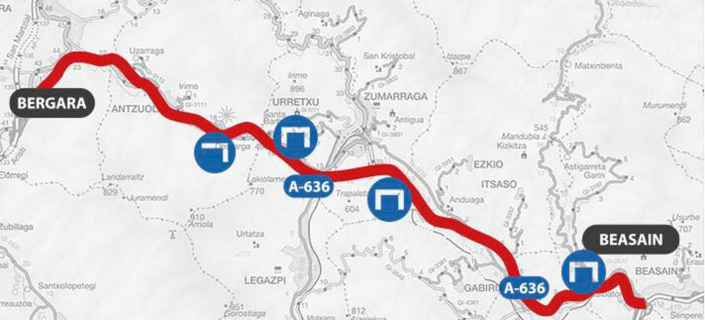 Peaje Autopista A 636 Gipuzkoa Mapa