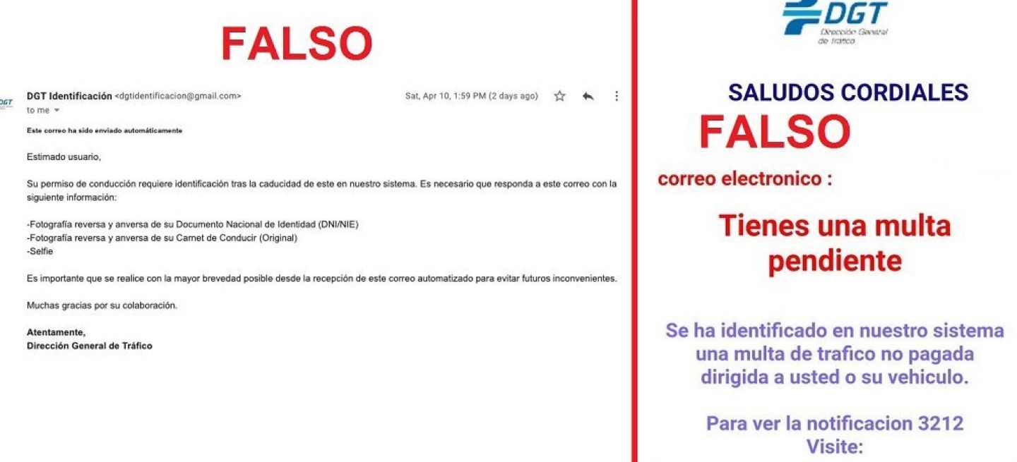 Phishing Falsa Multa Dgt